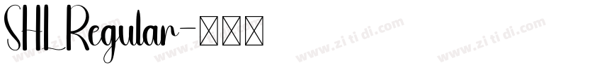 SHL Regular字体转换